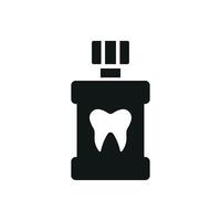 Mouthwash tooth icon design presents a sleek and straightforward concept graphic vector