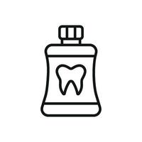 Simple yet modern concept graphic defines the mouthwash tooth icon design vector