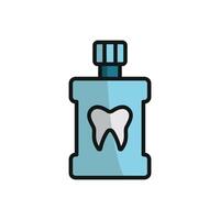Modern simplicity is at the core of the mouthwash tooth icon design vector