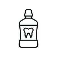 The design of the mouthwash tooth icon emphasizes a simple and contemporary concept graphic vector