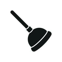 Plunger icon design reflects a minimal and modern concept graphic vector