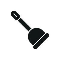 Plunger icon design incorporates a minimalist and modern concept graphic vector