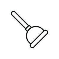 Modern simplicity defines the plunger icon design with its clean concept graphic vector