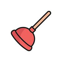 The plunger icon design showcases a stylish and simple modern concept graphic vector