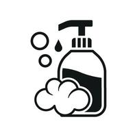 A stylish and modern concept graphic represents the liquid soap icon design vector