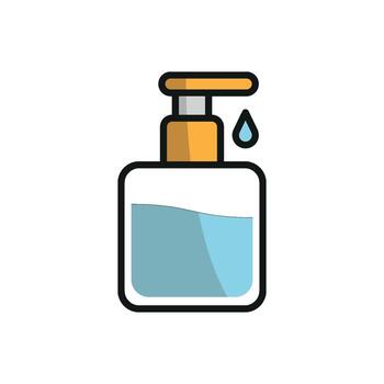The liquid soap icon design relies on a clean and modern concept graphic for its simplicity vector