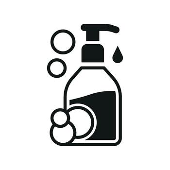 The liquid soap icon design relies on a clean and modern concept graphic for its simplicity vector