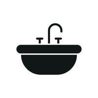 The sink bathroom icon design embodies a stylish and simple modern graphic concept vector