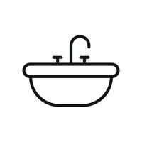 A simple and modern graphic concept defines the sink bathroom icon design vector