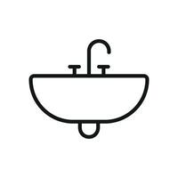 Sink bathroom icon design features a clean and modern concept graphic vector