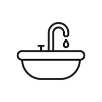 Sink bathroom icon design blends sleek lines with a modern graphic concept vector