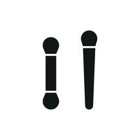 A makeup brush beauty icon designed with a simple and modern graphic concept to convey elegance and utility. vector