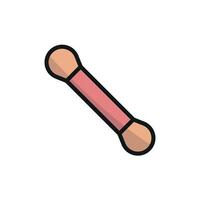 This makeup brush beauty icon highlights a clean and modern design approach with a minimalistic graphic representation. vector