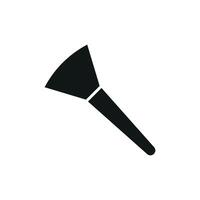 A clean and sophisticated graphic design defines the makeup brush beauty icon with a modern twist. vector