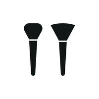 Capturing the art of simplicity, the makeup brush beauty icon combines minimalistic elegance with a modern graphic approach. vector