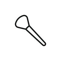 Perfect for modern themes, the makeup brush icon combines simplicity with a clean graphic concept. vector