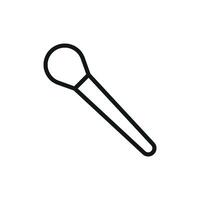 Representing modern beauty tools, the makeup brush icon shines with its straightforward and minimalistic graphic style. vector