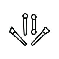 Capturing the art of simplicity, the makeup brush beauty icon combines minimalistic elegance with a modern graphic approach. vector