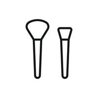 The graphic design of this makeup brush beauty icon reflects modernity and simplicity in its purest form. vector