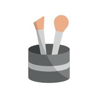 A beauty icon featuring a simple and modern graphic design of a makeup brush set combining elegance and simplicity vector
