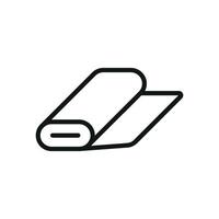 Fabric roll icon design integrates a sleek and minimalist graphic concept with modern simplicity vector