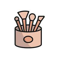 A beautifully designed makeup brush set beauty icon that balances simplicity and modernity in its graphic style vector