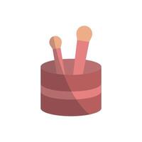 A beauty icon illustrating a makeup brush set in a modern and minimal design emphasizing simplicity and style vector