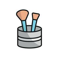A sophisticated design for a makeup brush set beauty icon with simple yet modern graphic elements reflecting elegance vector
