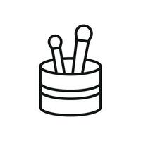 A contemporary design for a makeup brush set beauty icon emphasizing simplicity and modern aesthetics in graphic form vector
