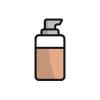 A polished and simple graphic design for a foundation cream beauty icon vector