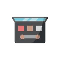 Sophisticated eyeshadow palette icon reflecting beauty in a minimalist concept vector