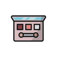 A bold yet minimalistic design concept for an eyeshadow palette beauty icon vector