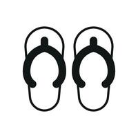 A sleek and contemporary graphic representation of a slipper icon vector