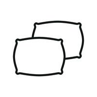 Pillow icon crafted with a clean and modern graphic design approach vector