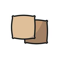 A bold yet understated graphic design for a modern pillow icon vector