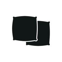 Pillow icon featuring a sleek and simple design with a modern touch vector