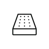 Sophisticated and elegant mattress bed icon created with a modern graphic aesthetic vector