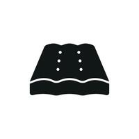Simple and stylish mattress bed icon showcasing a modern design approach vector