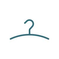 A contemporary and clean graphic representation of a hanger clothes icon vector