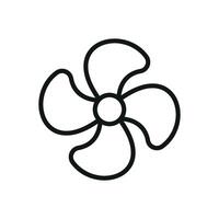 Fan icon featuring a simple and modern concept with sleek lines vector
