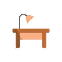 Study desk icon featuring a simple and modern concept with sleek lines vector