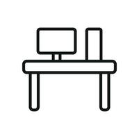 A visually balanced and simple graphic design for a study desk icon concept vector