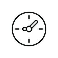 A clean and contemporary graphic representation of a clock icon vector