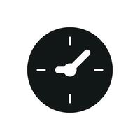 Sophisticated and elegant clock icon created with a modern graphic aesthetic vector