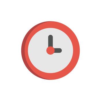 Minimalist clock icon highlighting a clean and functional design vector