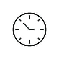 A streamlined and refined design for a contemporary clock icon concept vector