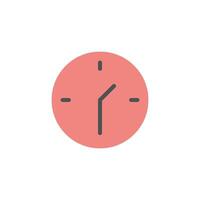 A modern clock icon emphasizing minimalism and precision in design vector
