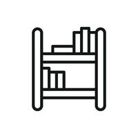 Simple and stylish bookshelf icon showcasing a modern design approach vector