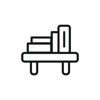 Bookshelf icon crafted with a sleek and minimalist modern design concept vector