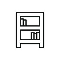A fresh and clean graphic design for a contemporary bookshelf icon vector